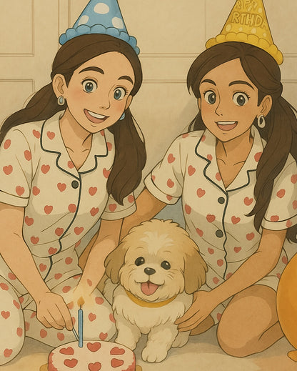Pink Heart Pajamas